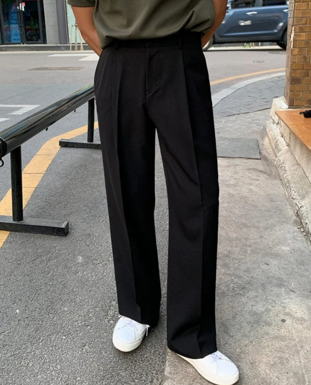 Pantalon KARE en mélange de coton - Noir