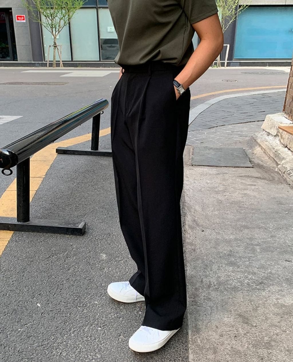 Pantalon KARE en mélange de coton - Noir
