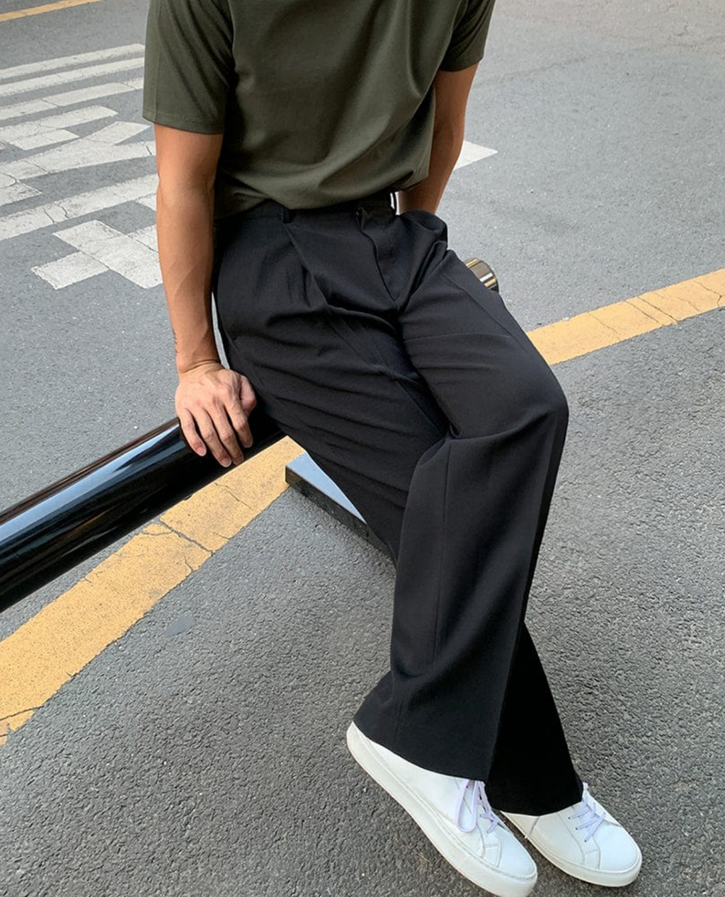 Pantalon KARE en mélange de coton - Noir