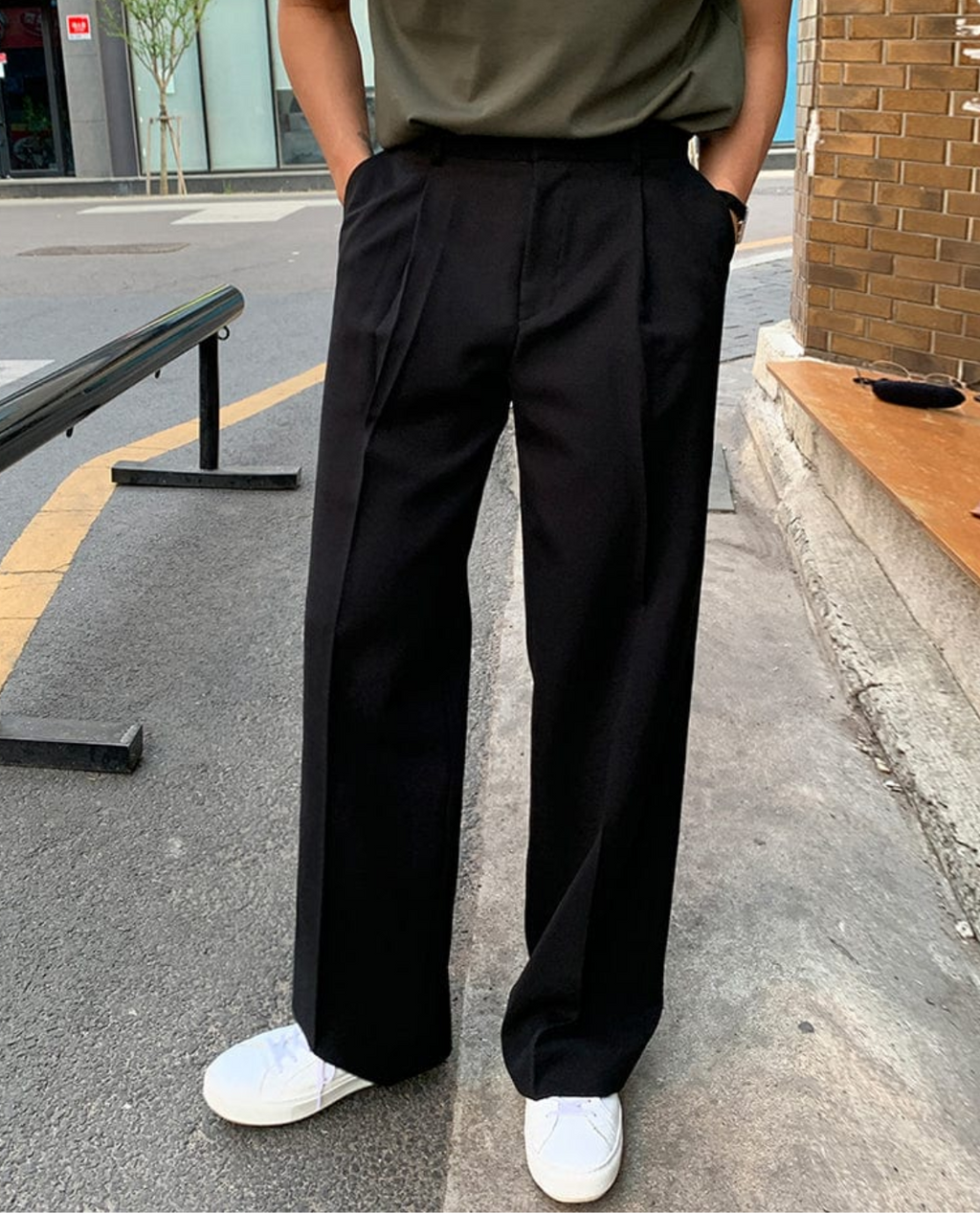 Pantalon KARE en mélange de coton - Noir