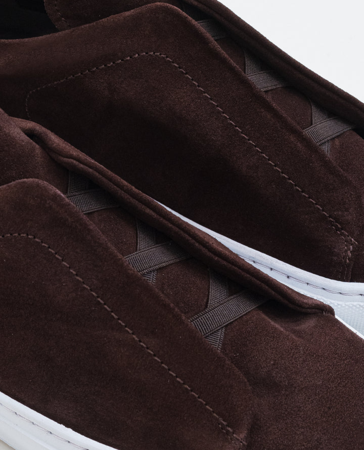 Basket ERIK en daim - Bleu marine