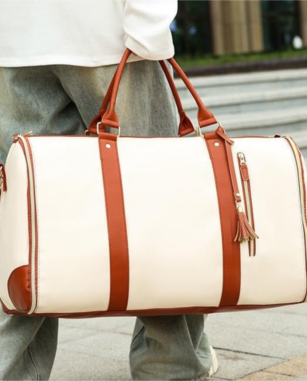 Sac pour le week-end SVEN en polyester - Beige