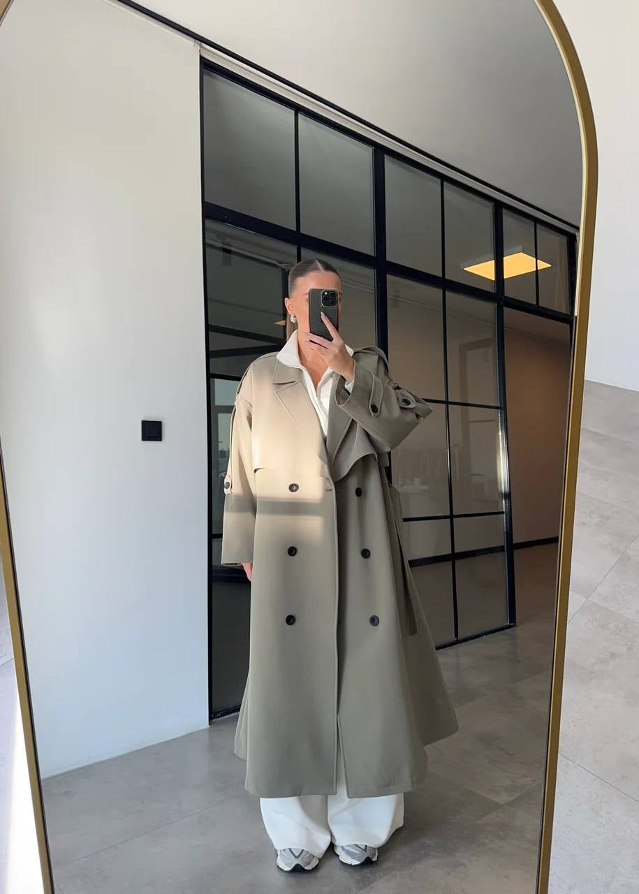 Manteau GIDAR en tissu - Khaki