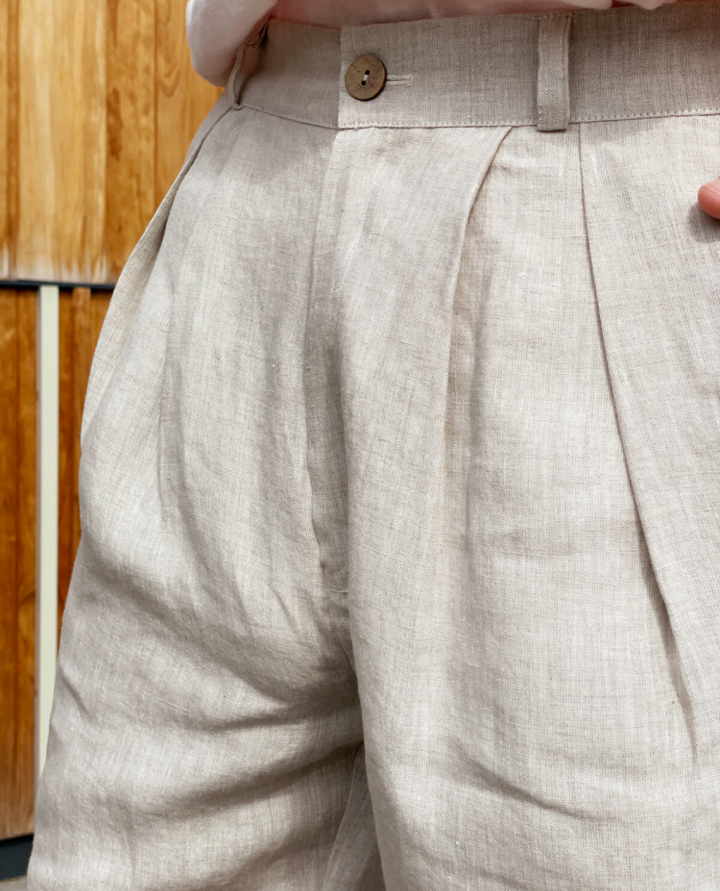 Short HARALD en lin - Beige