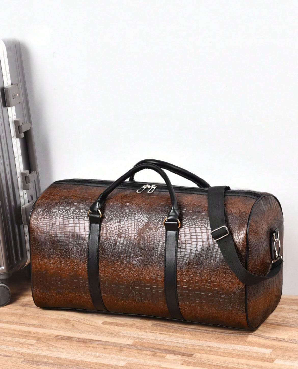 Sac 2 jours BARBRO en cuir - Noir