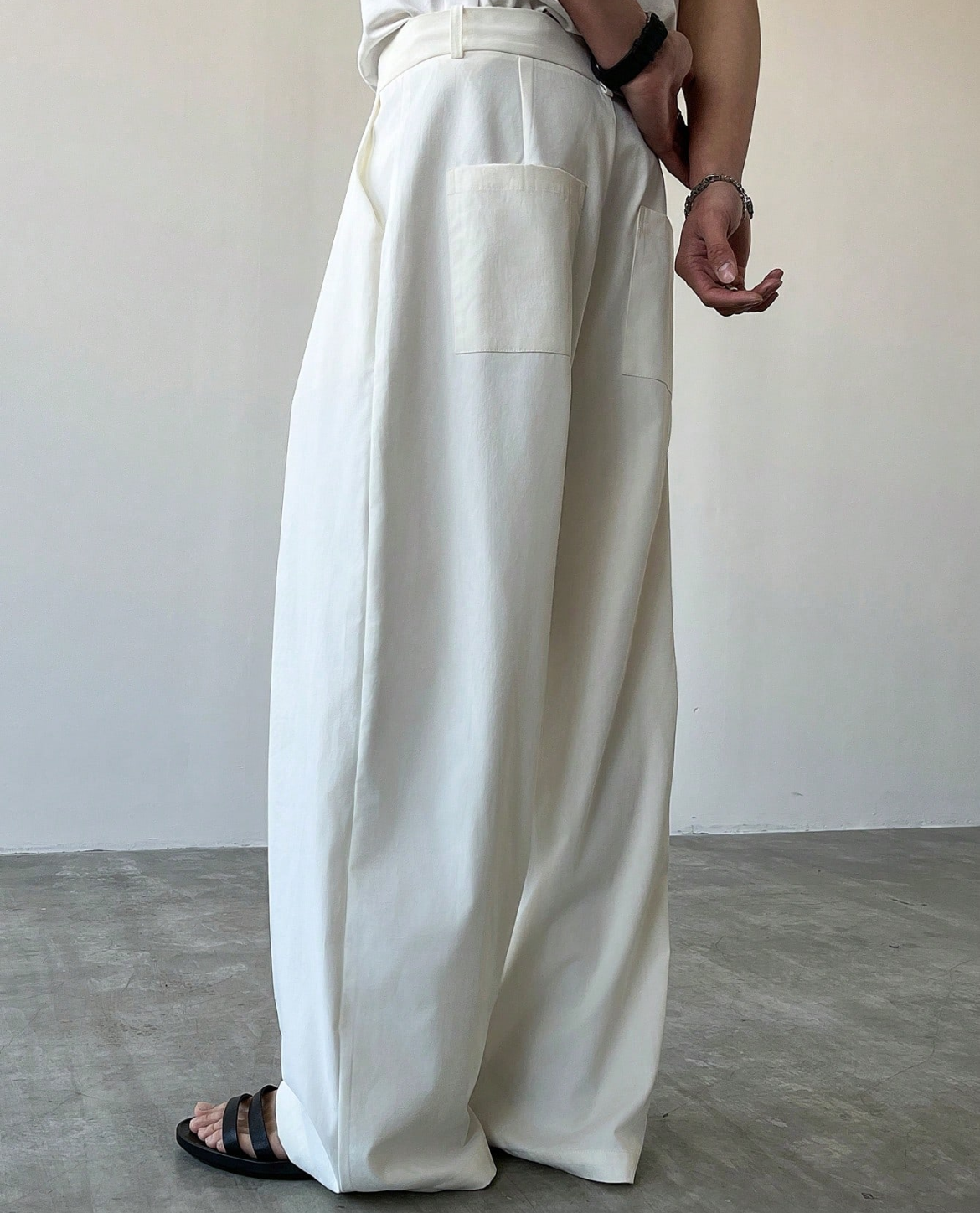 Pantalon TON en lin - Blanc cassé
