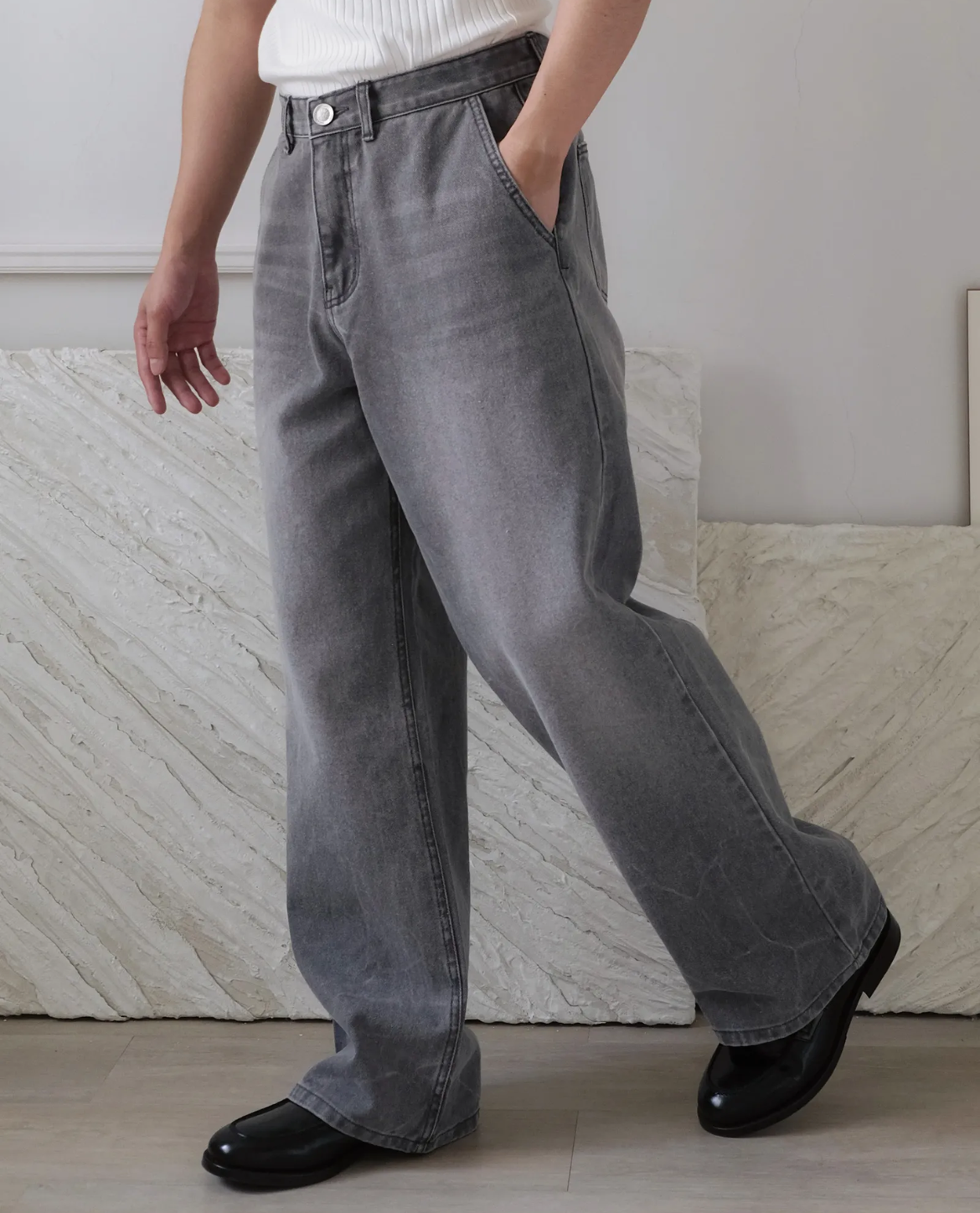 Jean ROALD en denim - Gris