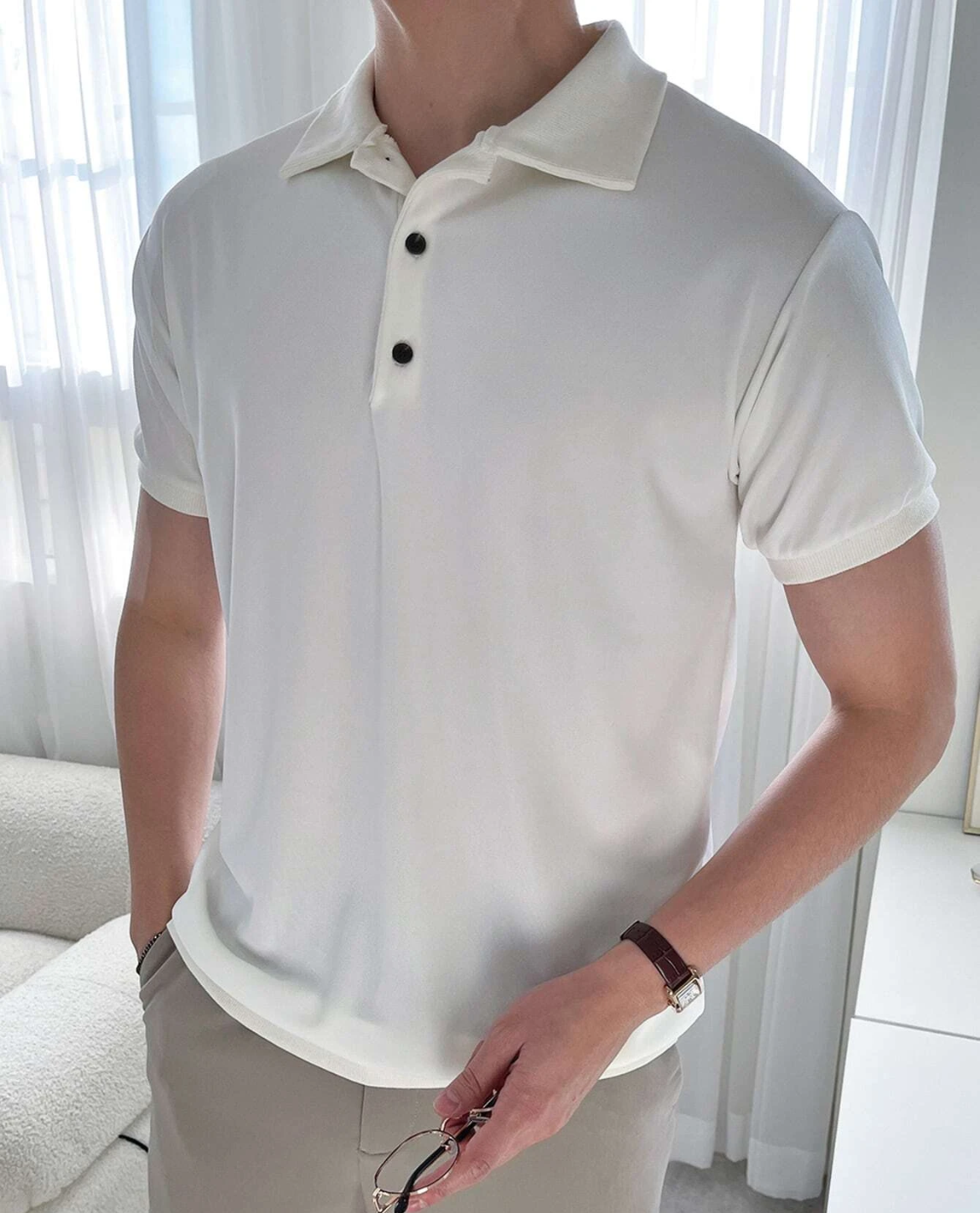 Polo LUGN en mélange de coton