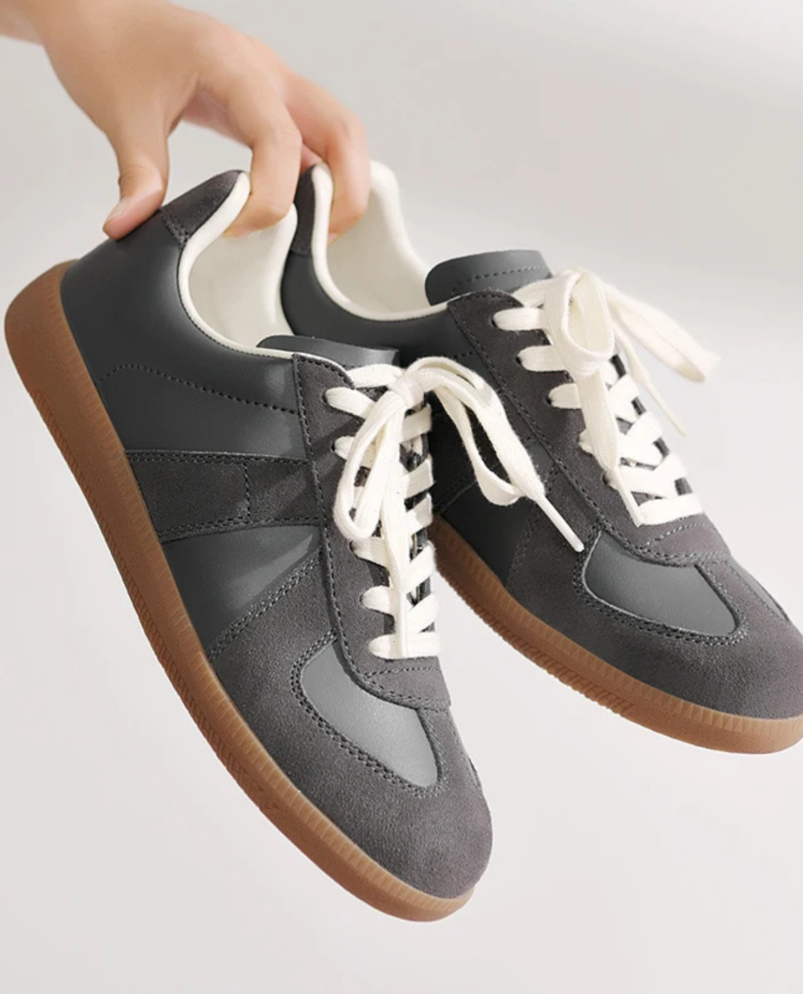 Basket UMEA en cuir - Gris