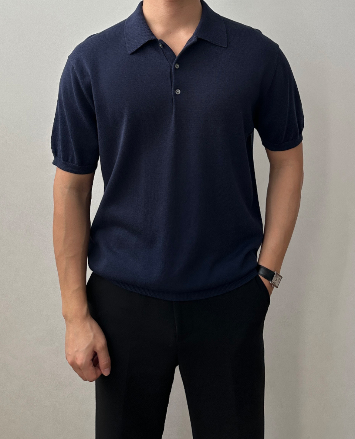 Polo OSTERSUND en mélange de coton léger