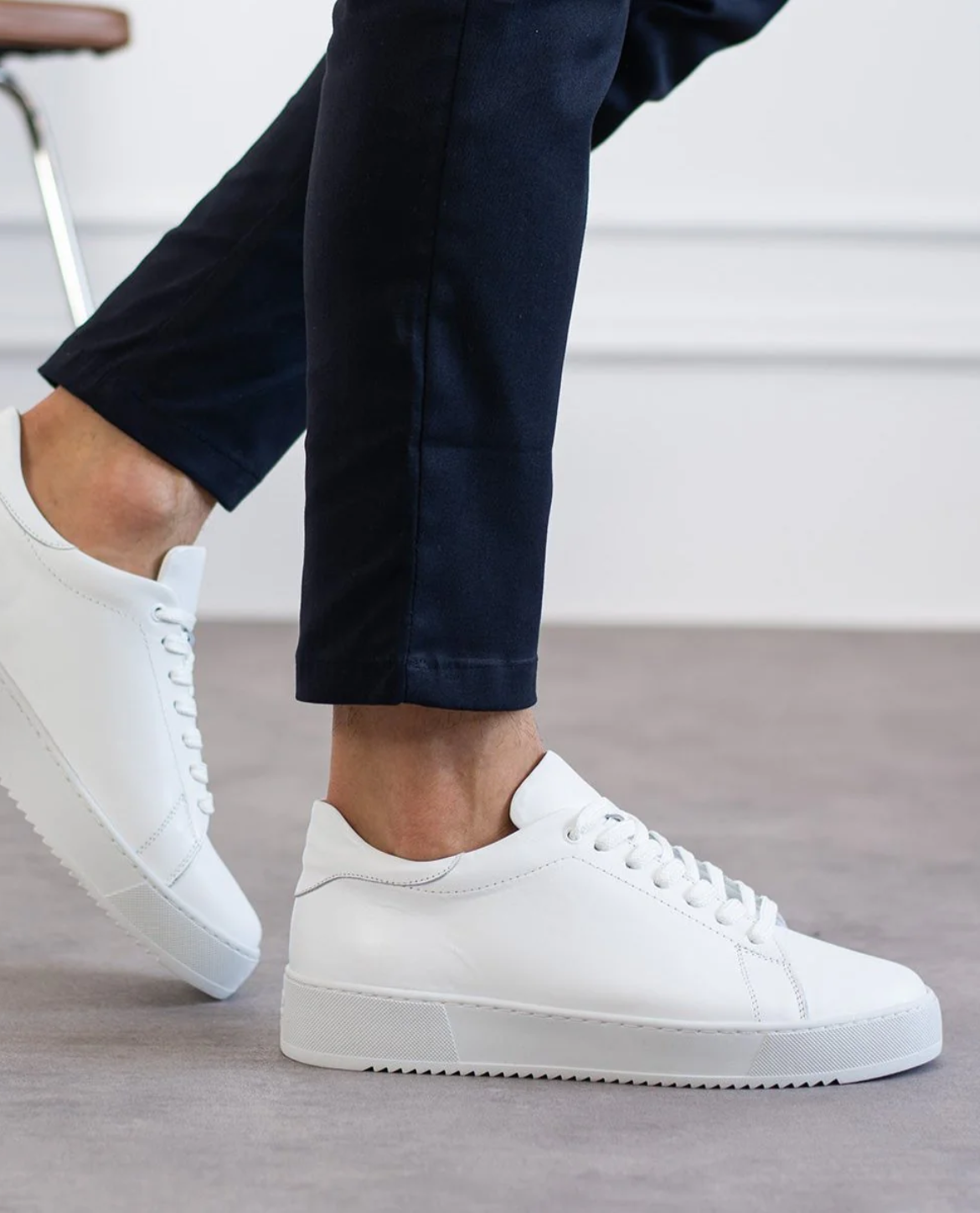 Chaussure FJORD en cuir pleine fleur - Blanc