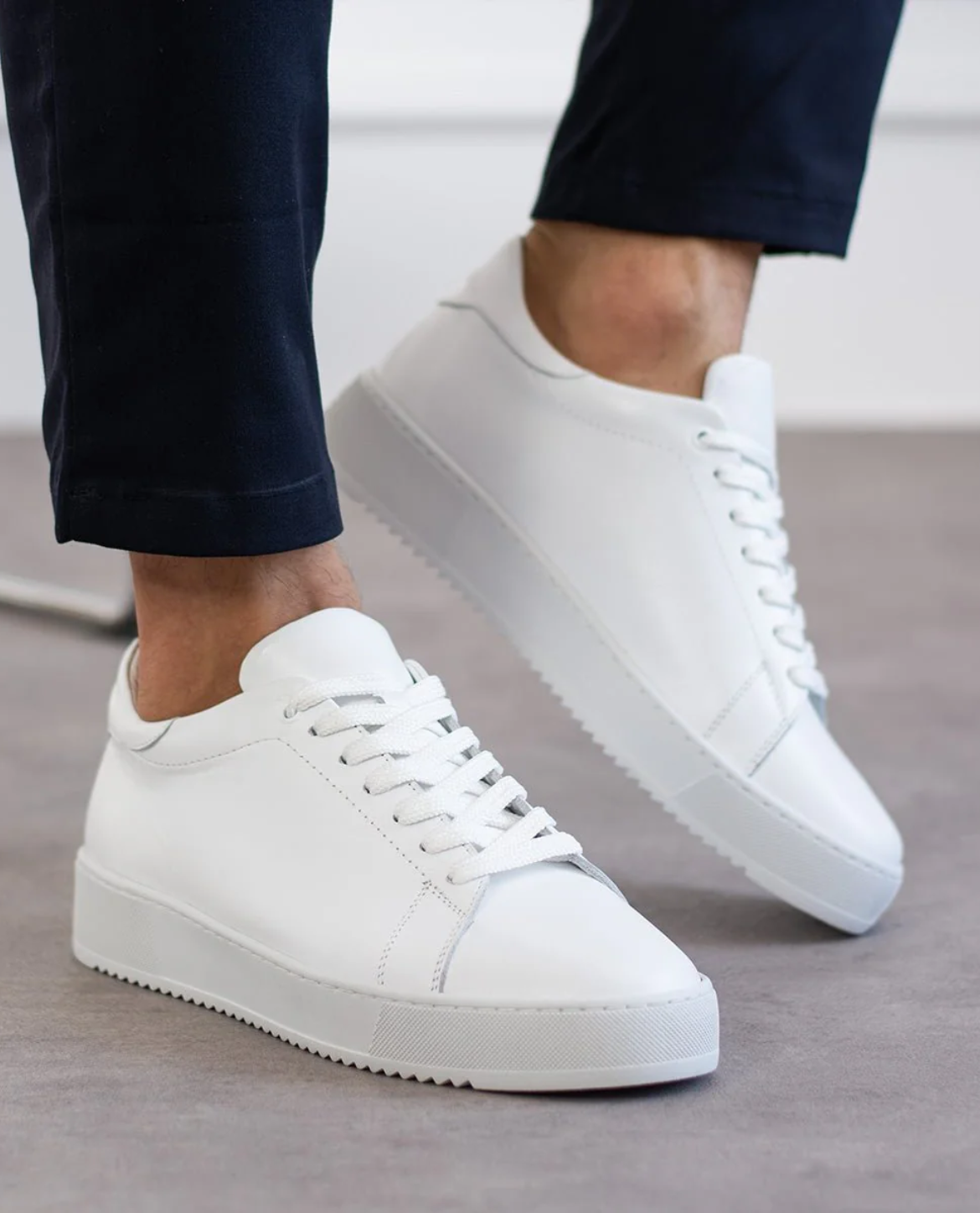 Chaussure FJORD en cuir pleine fleur - Blanc