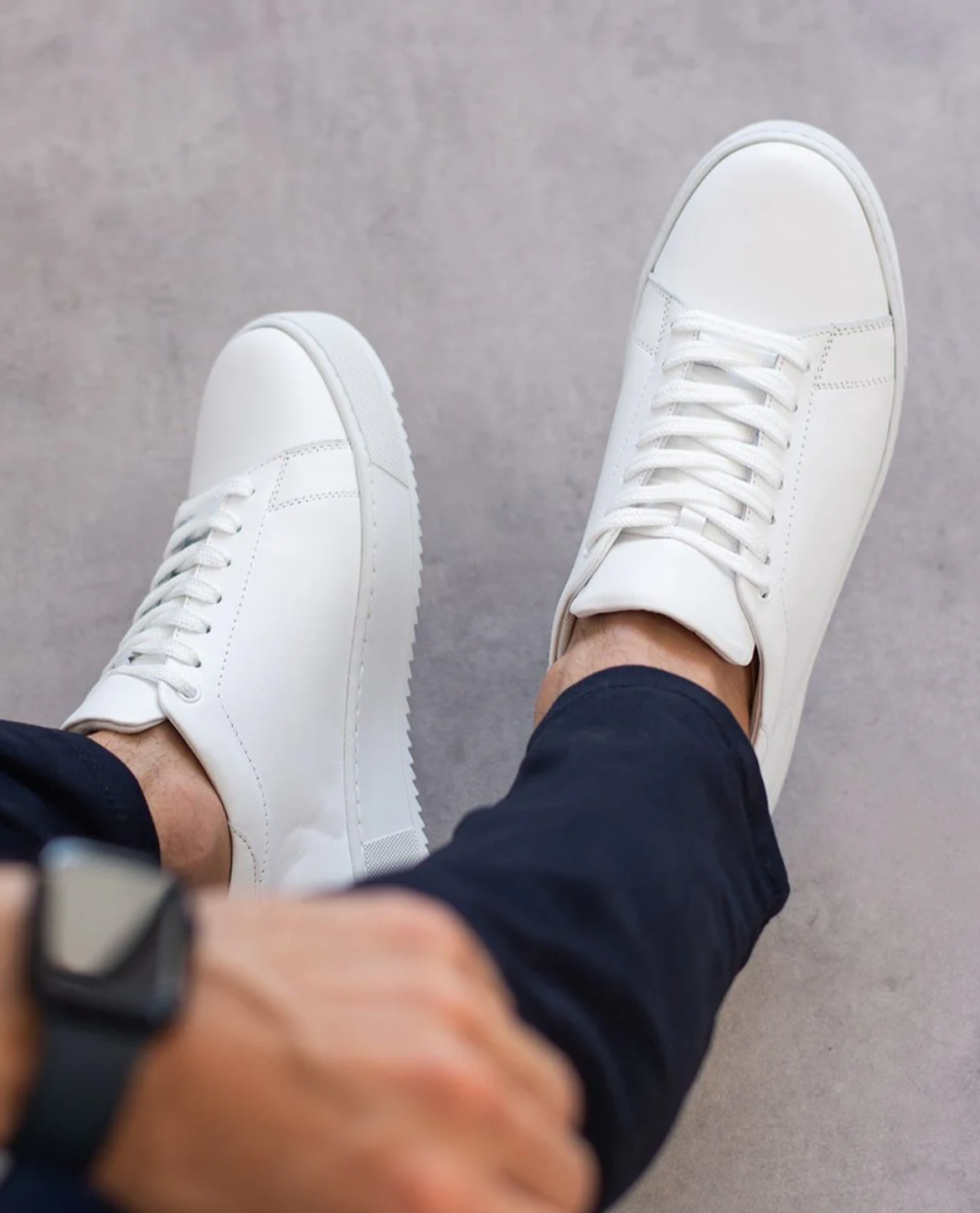 Chaussure FJORD en cuir pleine fleur - Blanc