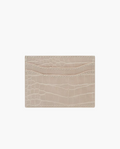 Porte-cartes SODERTALJE en cuir embossé crocodile - Beige