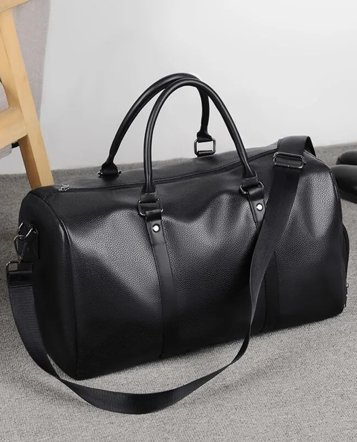 Duffle bag OSTERSUND en cuir pleine fleur
