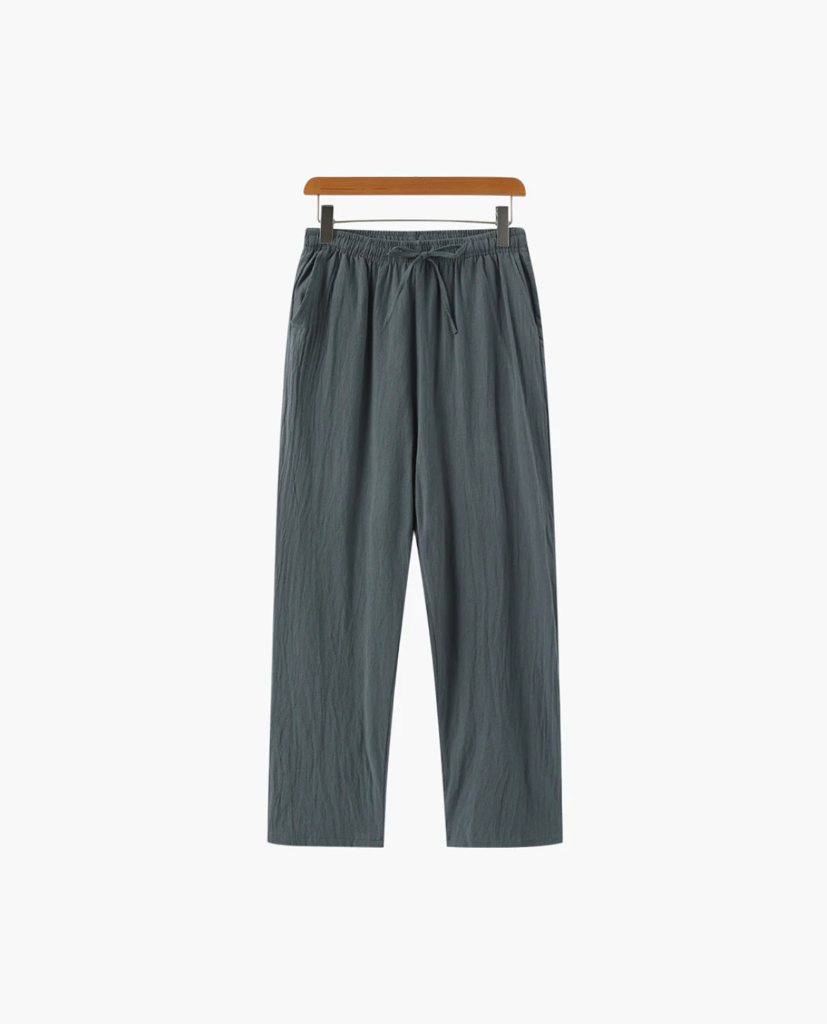 Pantalon ajusté LAMPA coton-lin - Unisexe
