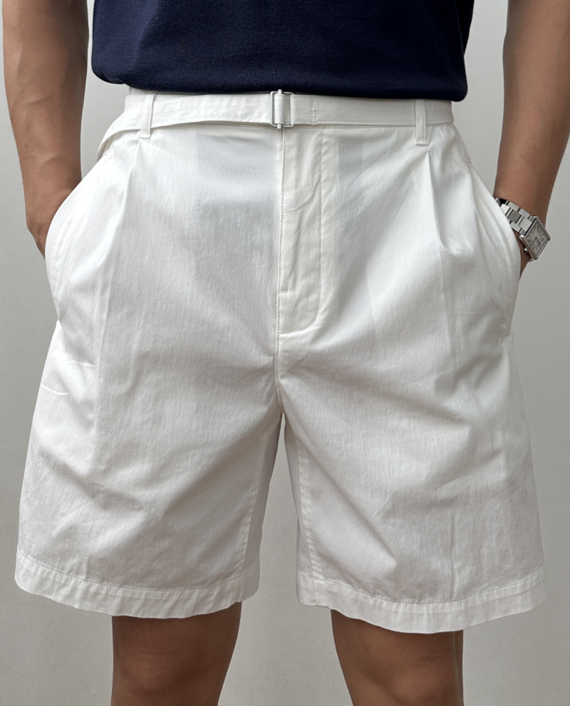 Short GIRGER en mélange de lin