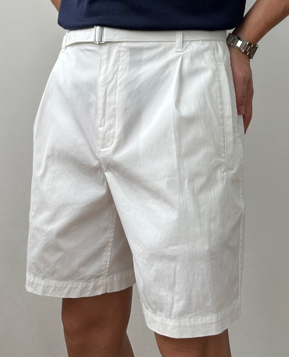 Short GIRGER en mélange de lin