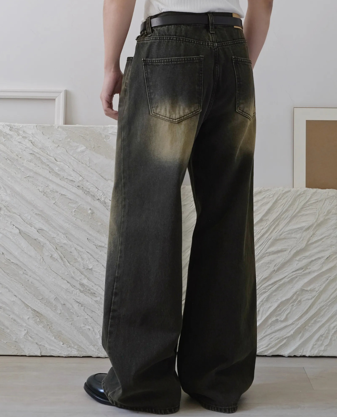 Jean QAGNE en denim - Jaune