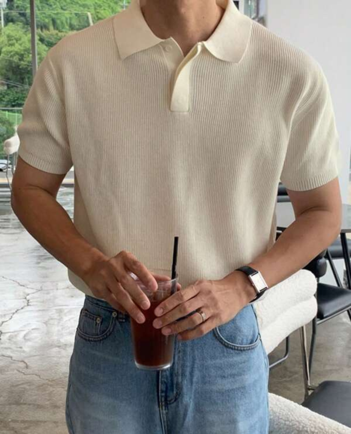 Polo HILDA en mélange de coton