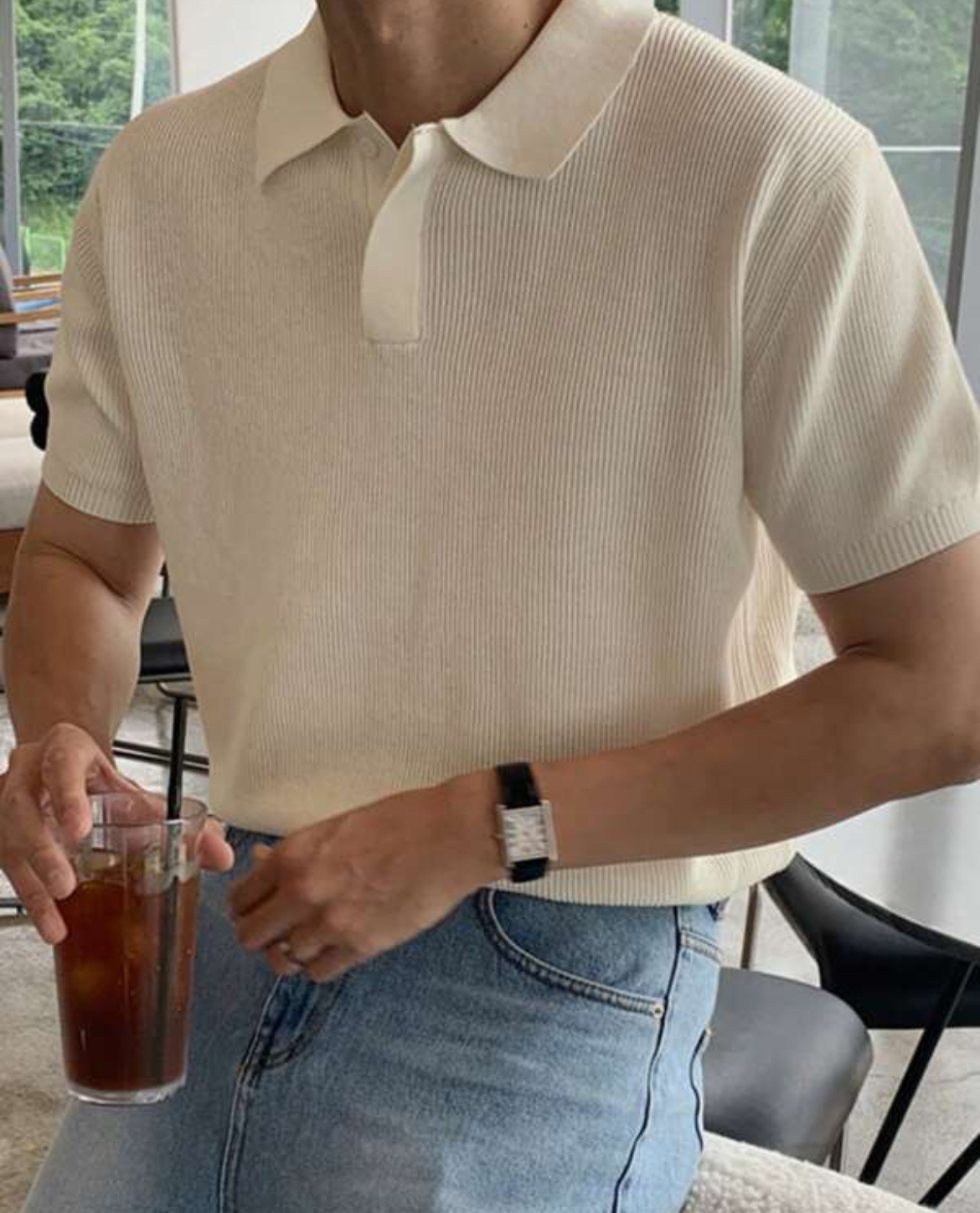 Polo HILDA en mélange de coton