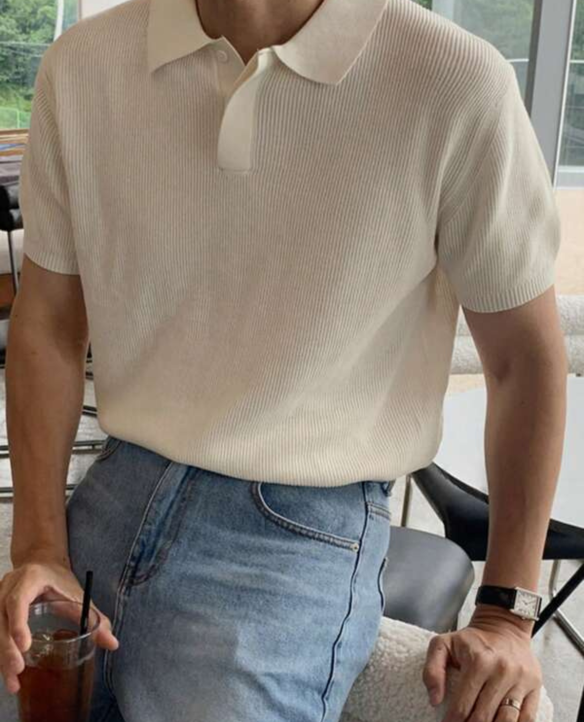 Polo HILDA en mélange de coton