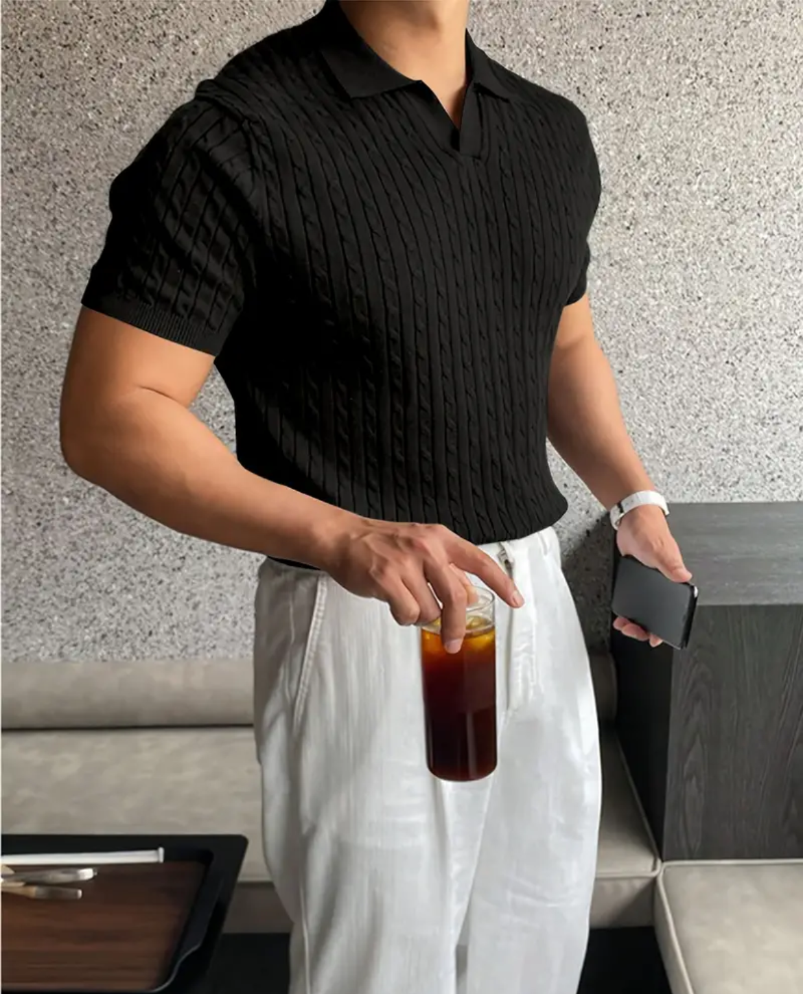 Polo VASA en coton - Noir