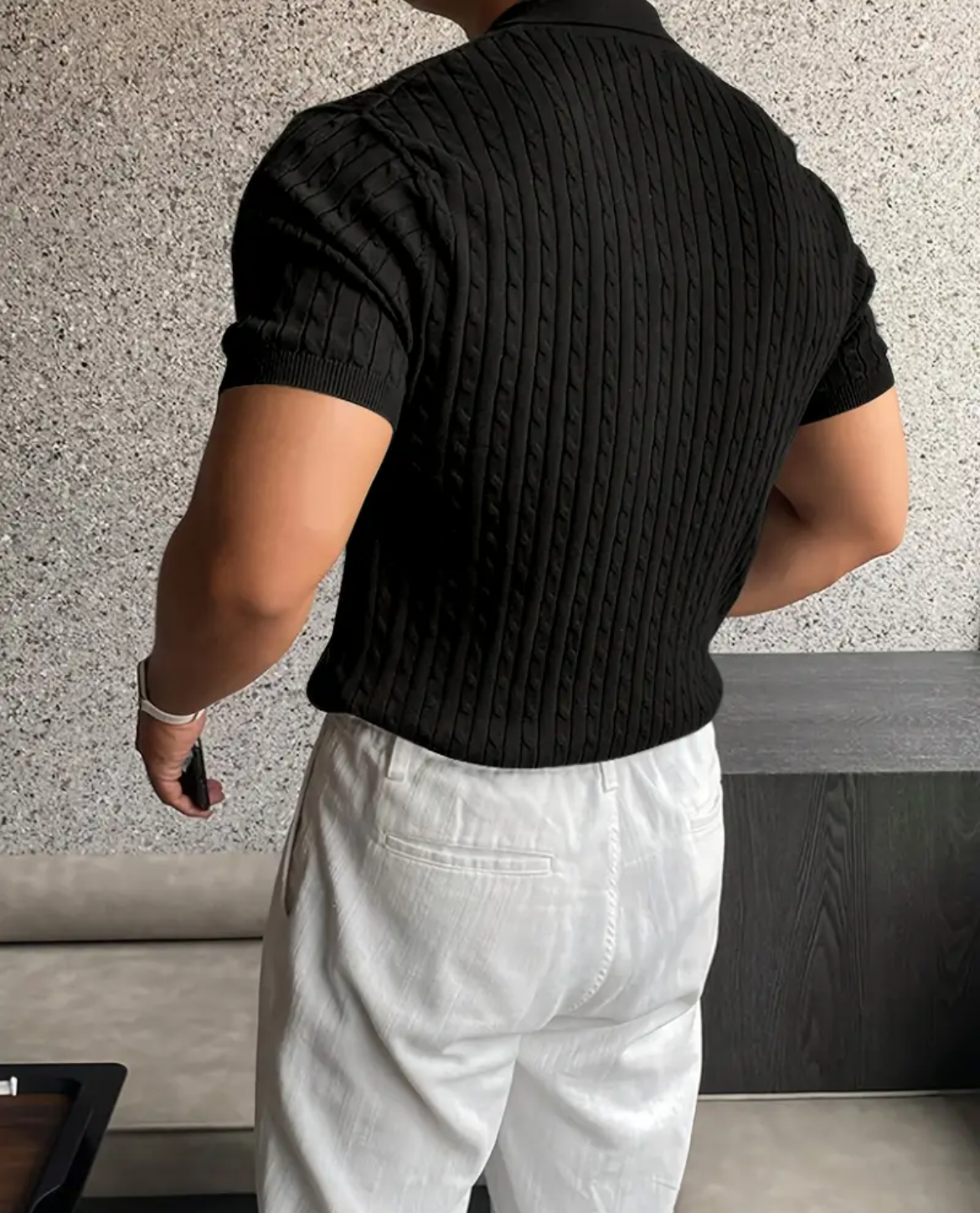 Polo VASA en coton - Noir