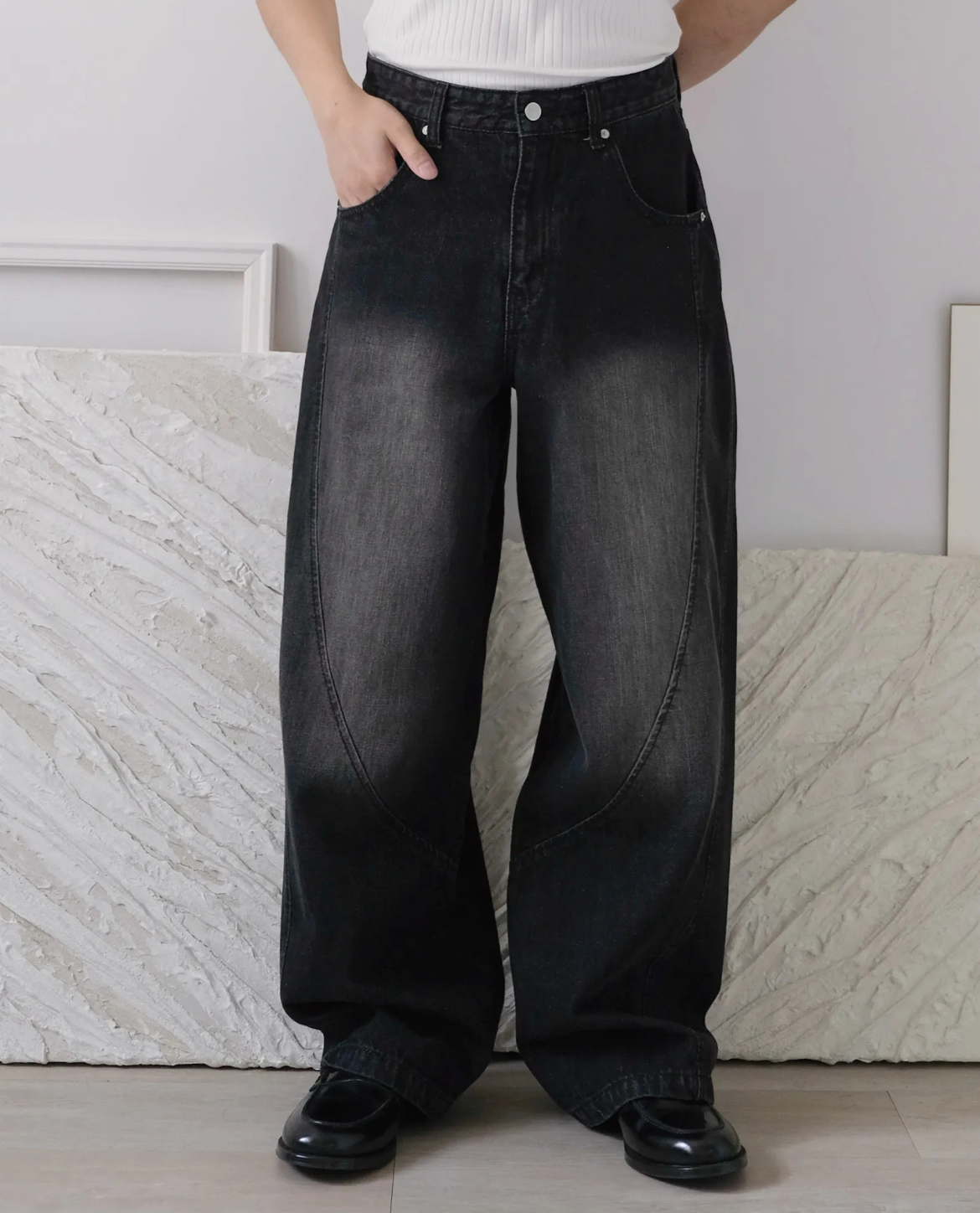 Jean KARN en denim - Noir