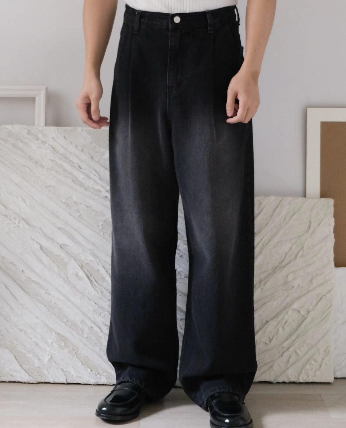 Jean HORUND en denim - Gris anthracite