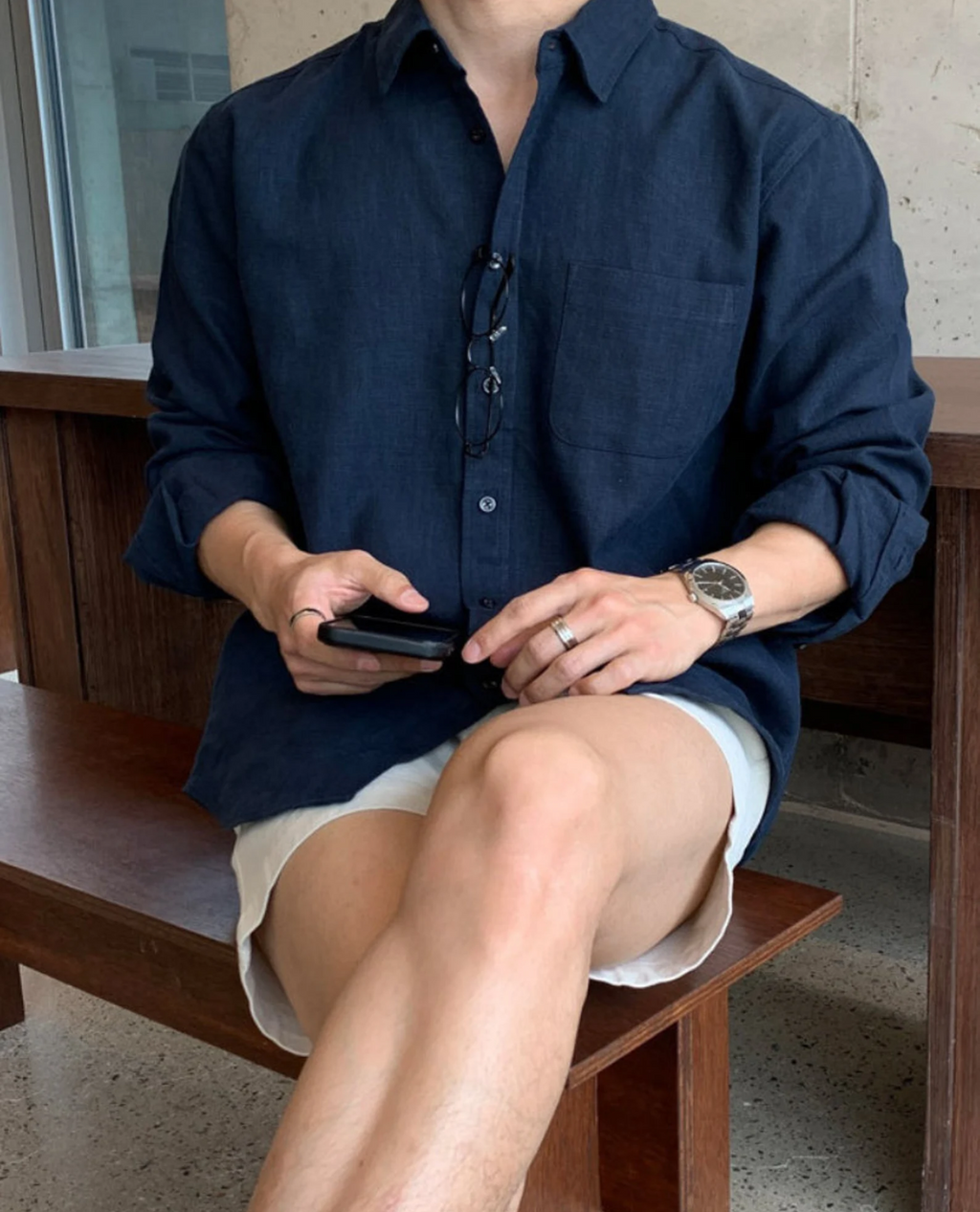 Chemise ESKILSTUNA en coton-lin