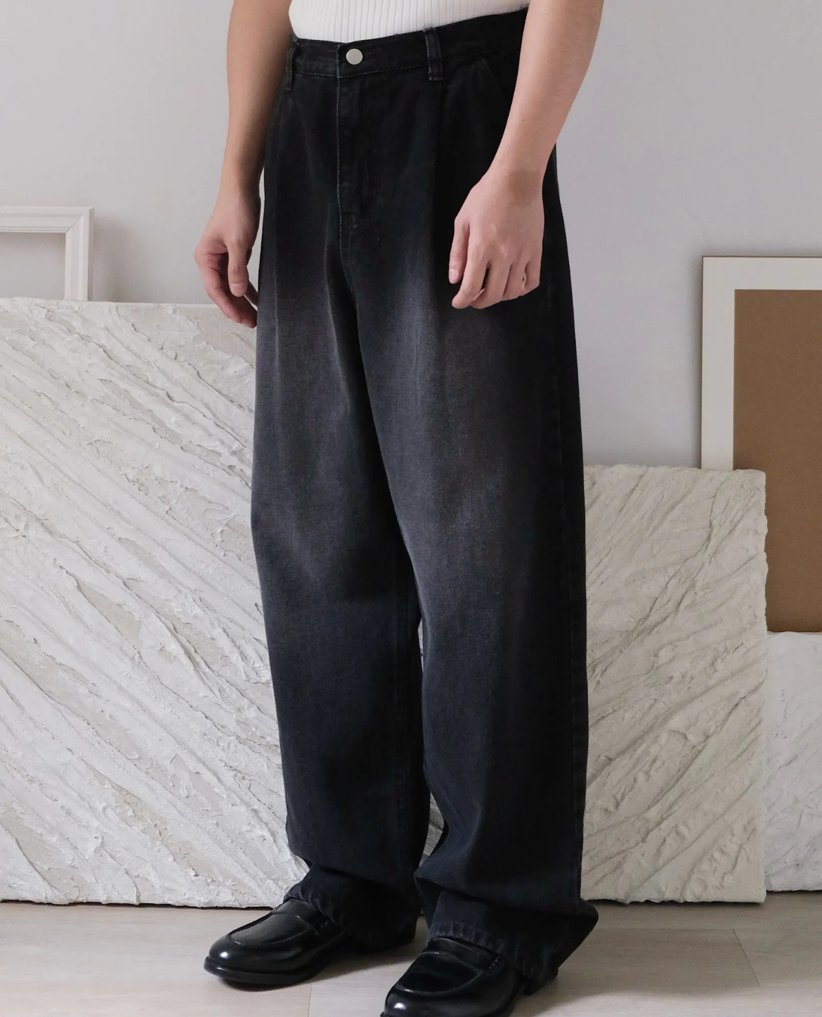 Jean HORUND en denim - Gris anthracite