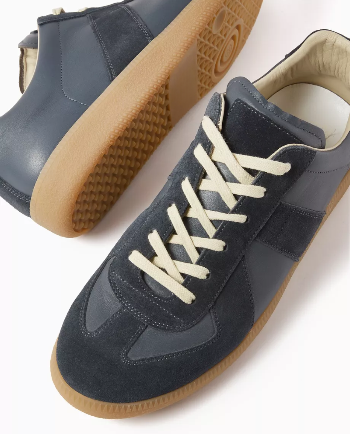 Basket SKAGEN en cuir et daim - Bleu marine