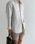 Chemise SAREK en mélange coton-lin