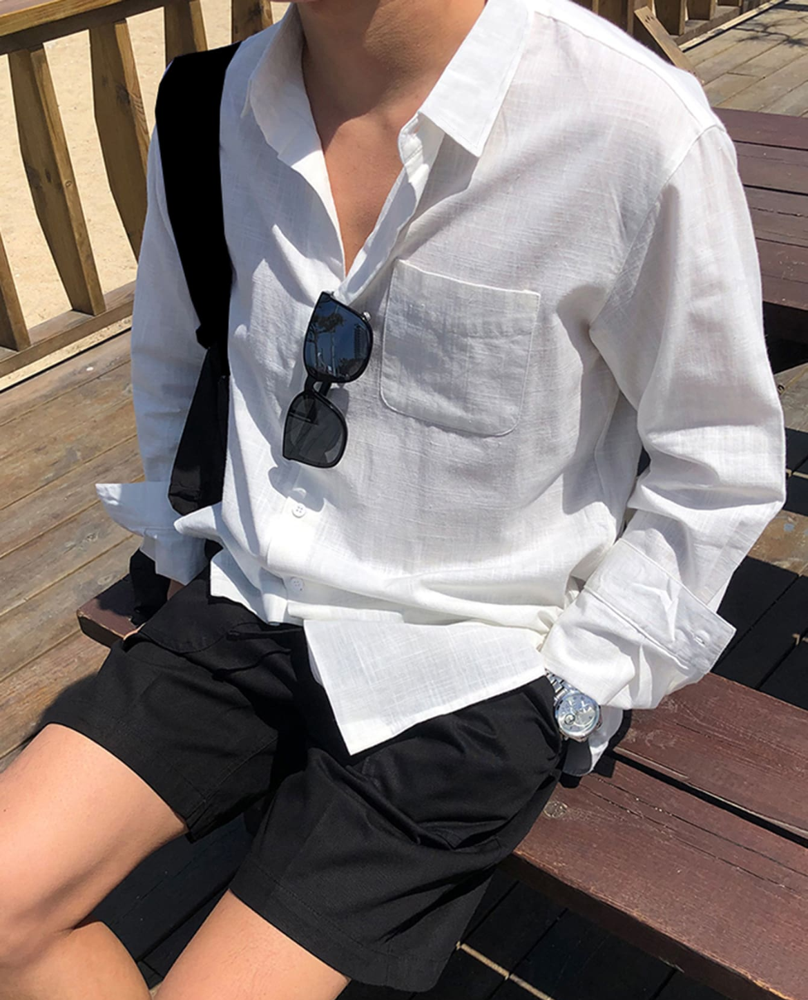 Chemise ESKILSTUNA en coton-lin