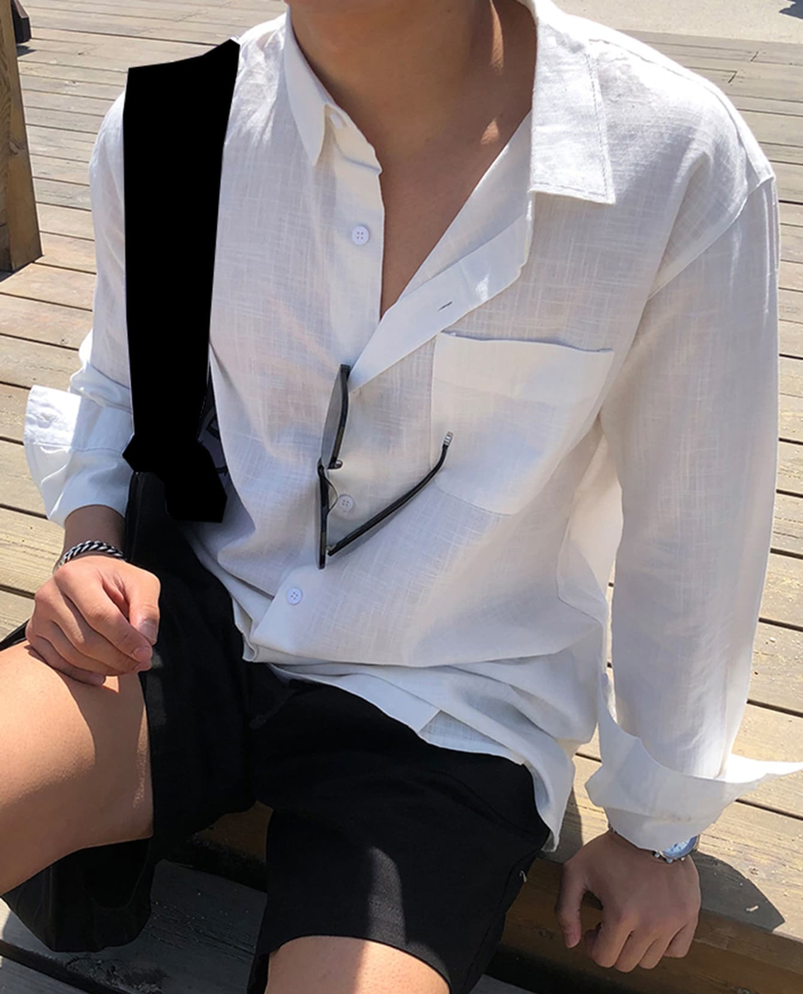 Chemise ESKILSTUNA en coton-lin