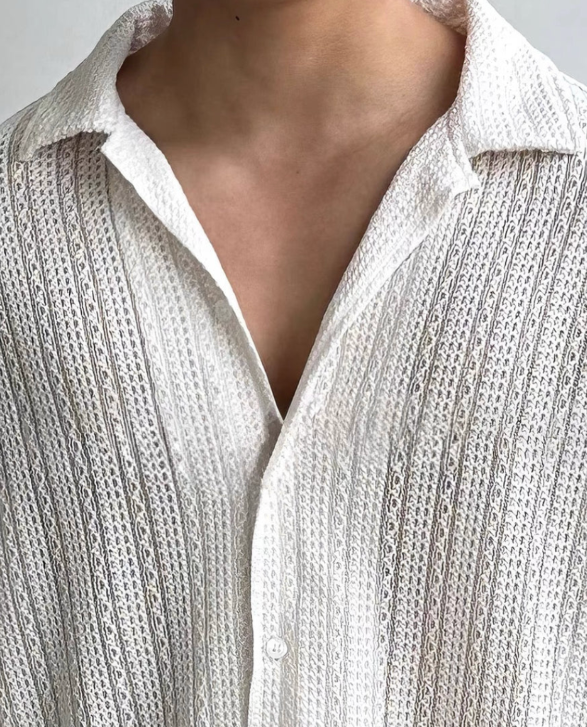 Chemise NACKA en crochet - Blanc