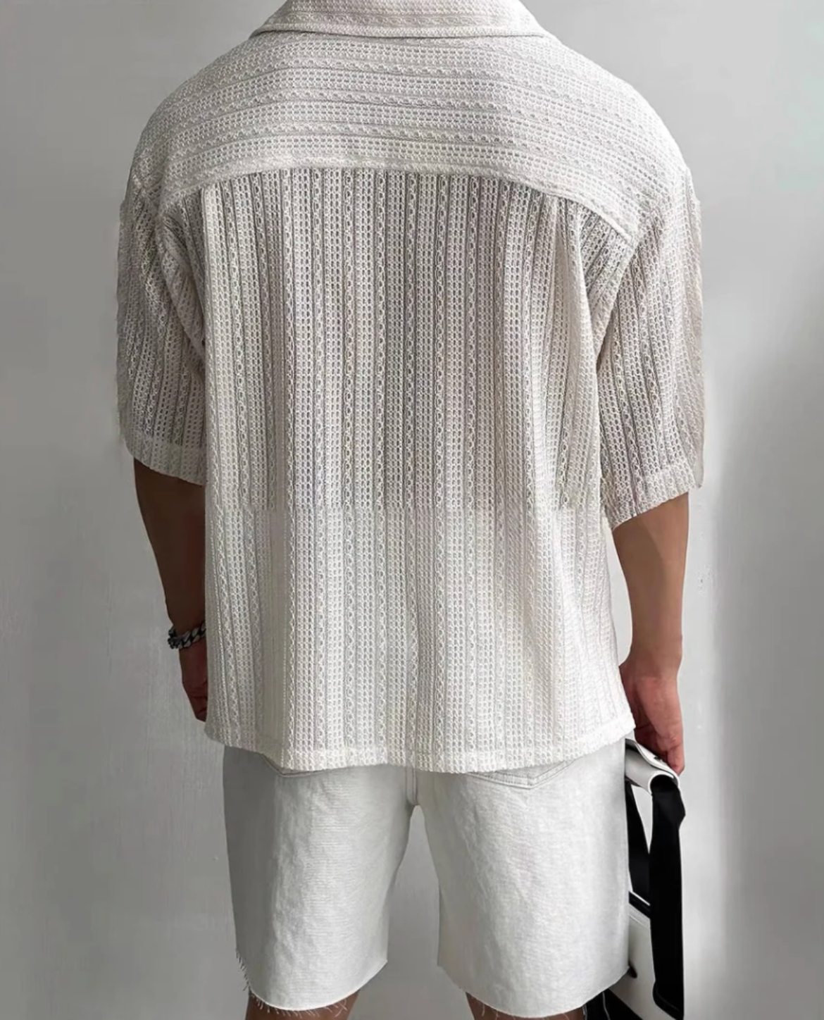 Chemise NACKA en crochet - Blanc