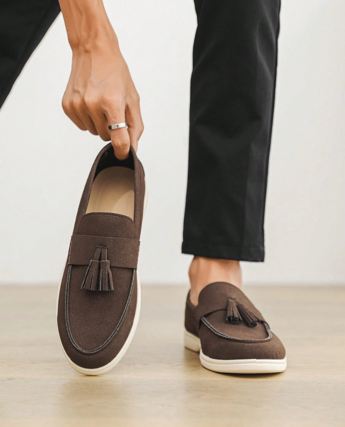 Mocassin JORD en suède - Bleu marine