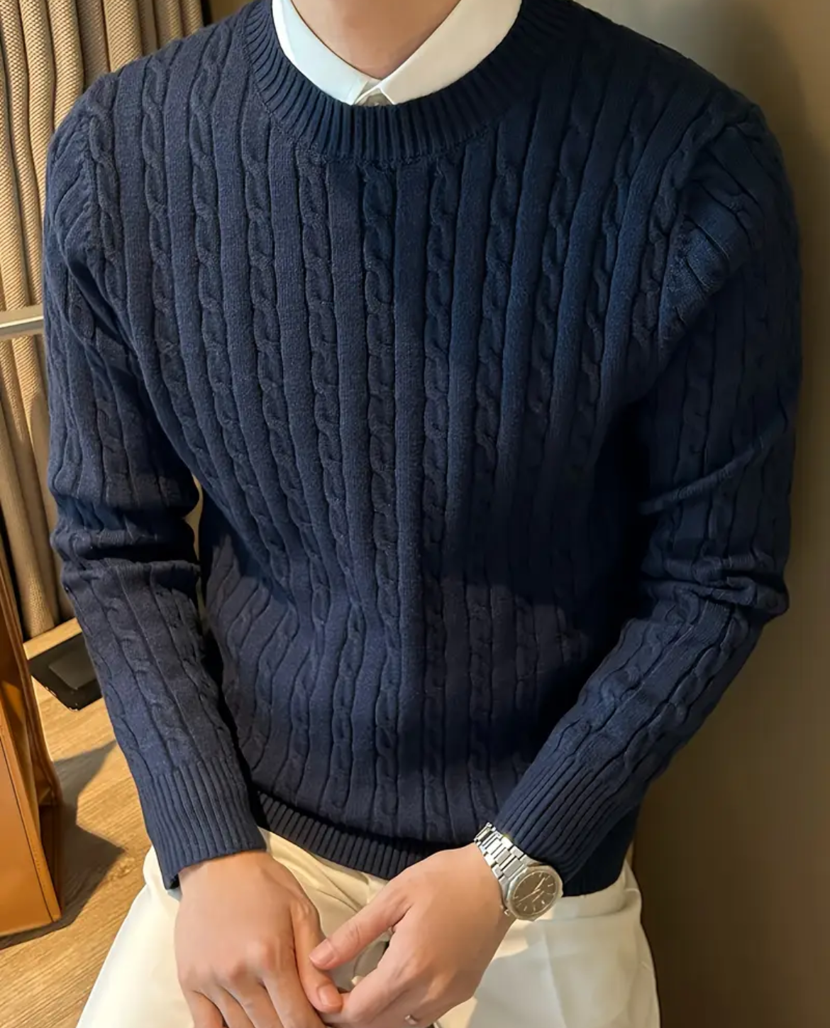 Pull VARBERG en mélange de coton