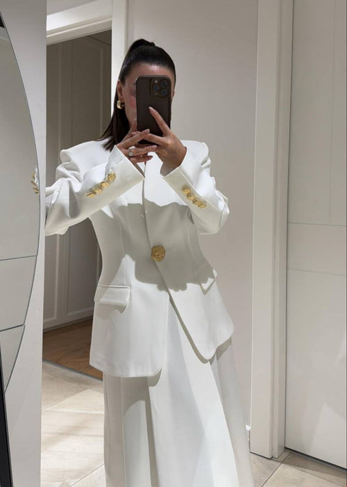 Blazer LJARNE en tissu - Blanc