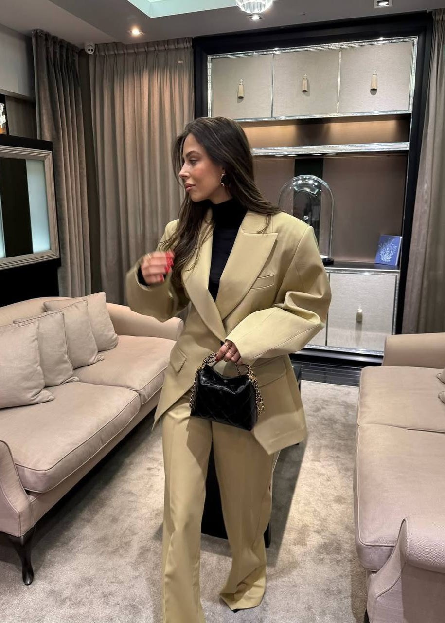 Ensemble Tailleur LJELL en polyester - Beige