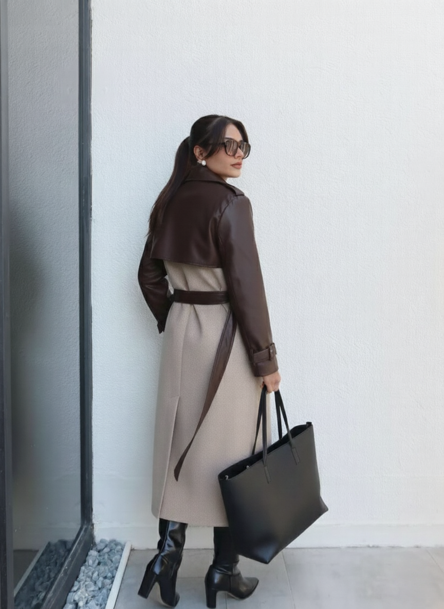Manteau URJAN en tissu - Beige
