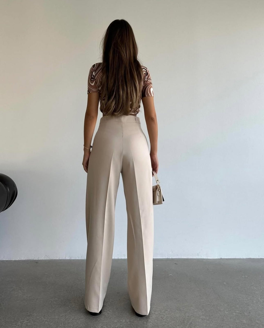 Pantalon NEMING en tissu - Noir