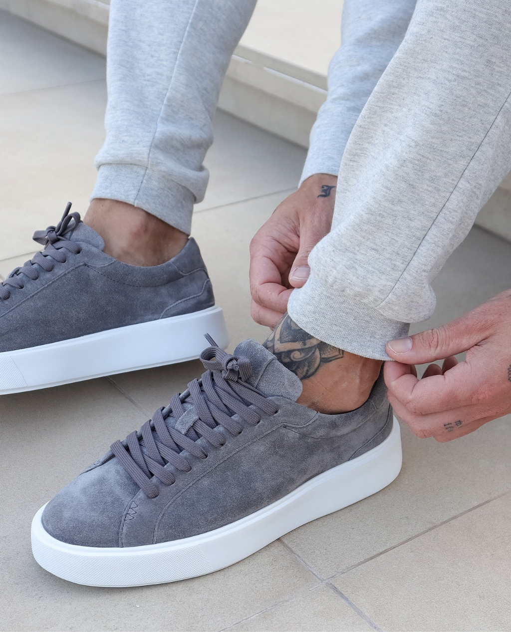 Sneakers NYKOPING en daim - Gris