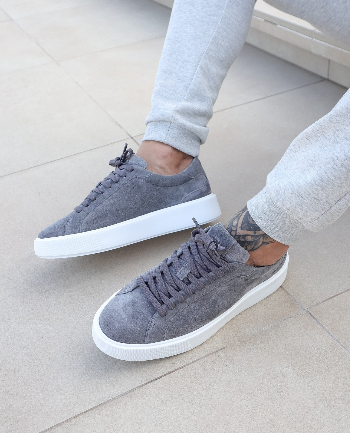 Sneakers NYKOPING en daim - Gris