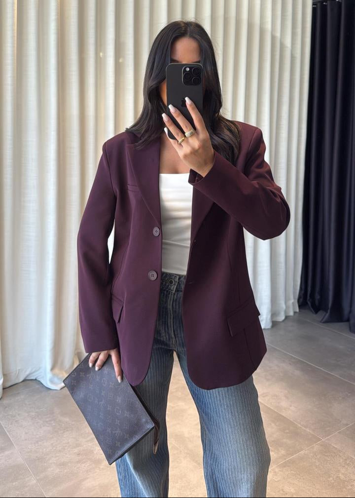 Blazer CJARNE en tissu - Bordeaux