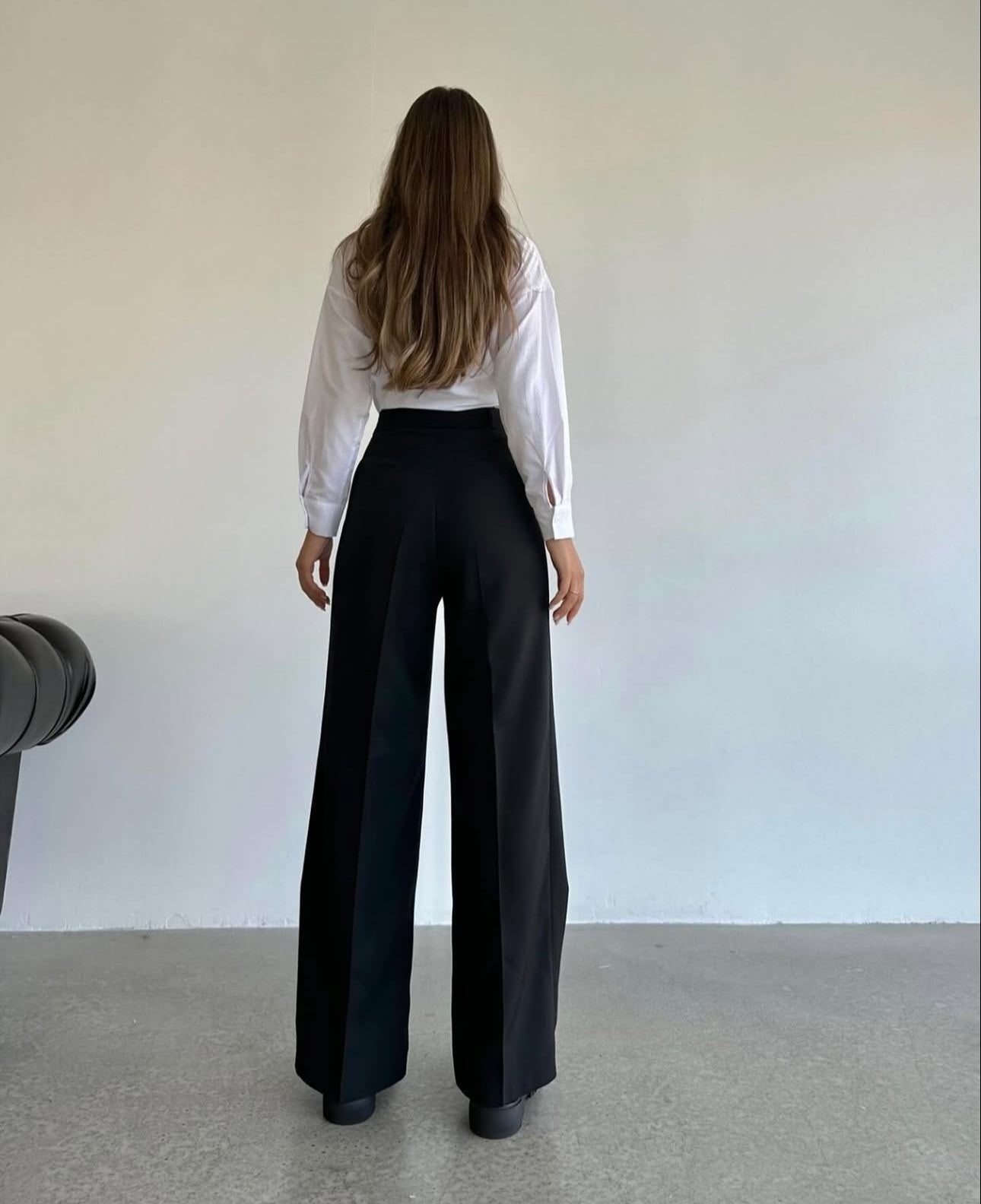 Pantalon ANTON en tissu - Noir