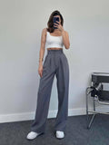 Pantalon CALTER en chiffon - Gris foncé