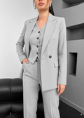 ENSEMBLE TAILLEUR gris clair rayé 3 pieces 